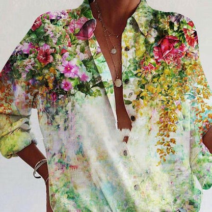 Floral Loose Cardigan Shirt Sophie Laurie Women’s Top