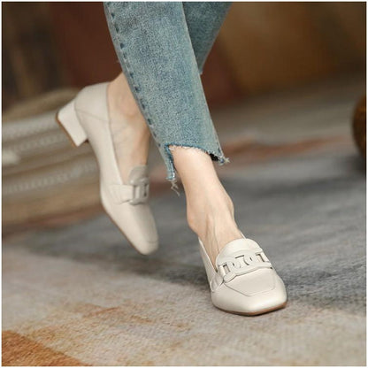 Elegant Sophie Laurie Chunky Heel Loafer Pumps