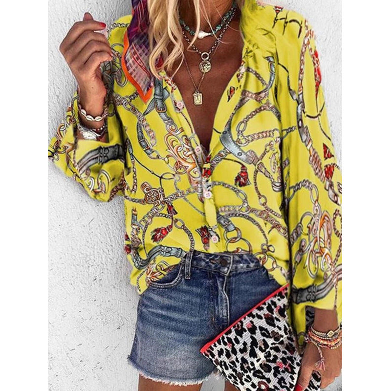 Vibrant Printed Sophie Laurie Street Style Shirt