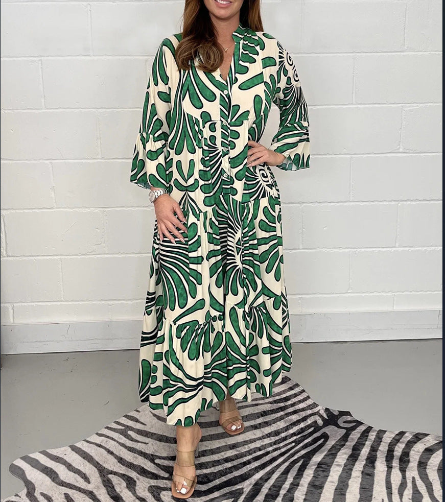 Printed Chiffon A-Line Dress by Sophie Laurie