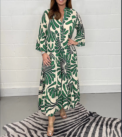 Printed Chiffon A-Line Dress by Sophie Laurie
