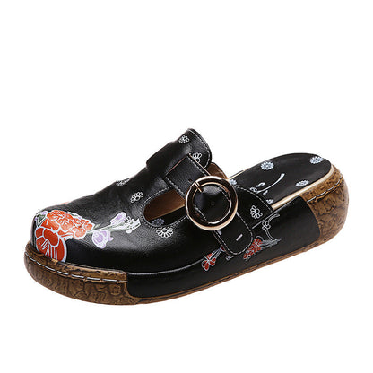 Boho Floral Sophie Laurie Platform Clogs Sandals