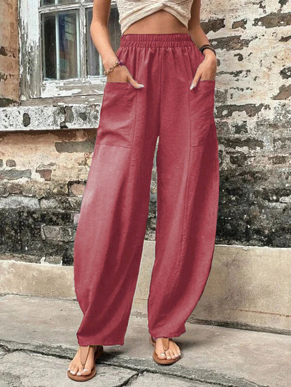 Relaxed Fit Sophie Laurie Harem Pants with Pockets