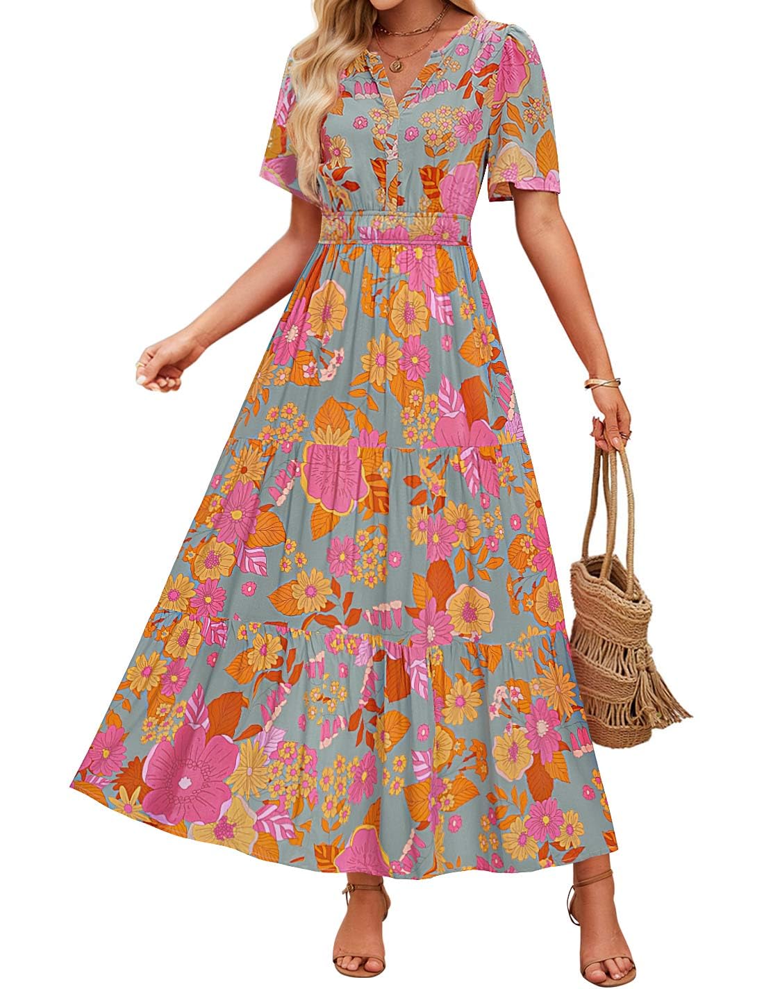 Floral Maxi Dress Sophie Laurie Summer Comfort