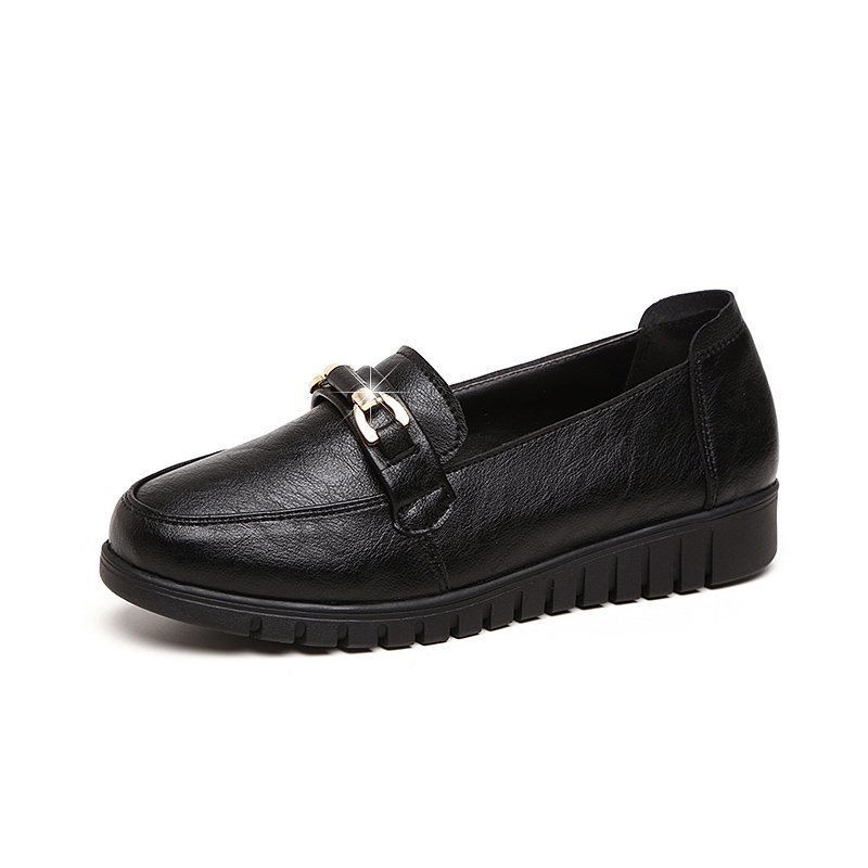 Elegant Comfort Sophie Laurie Leather Flat Loafers