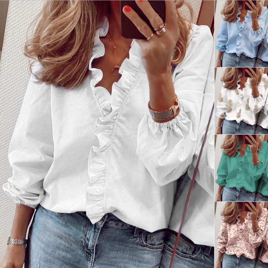 Chic Ruffled Long Sleeve Blouse by Sophie Laurie