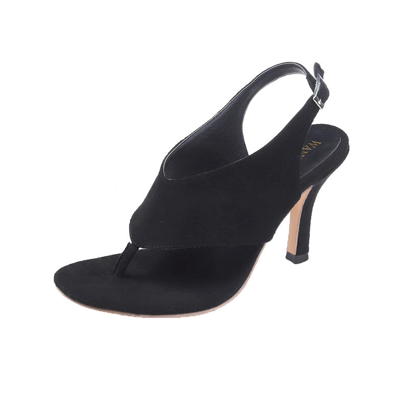 Chic Suede High Heel Sandals by Sophie Laurie