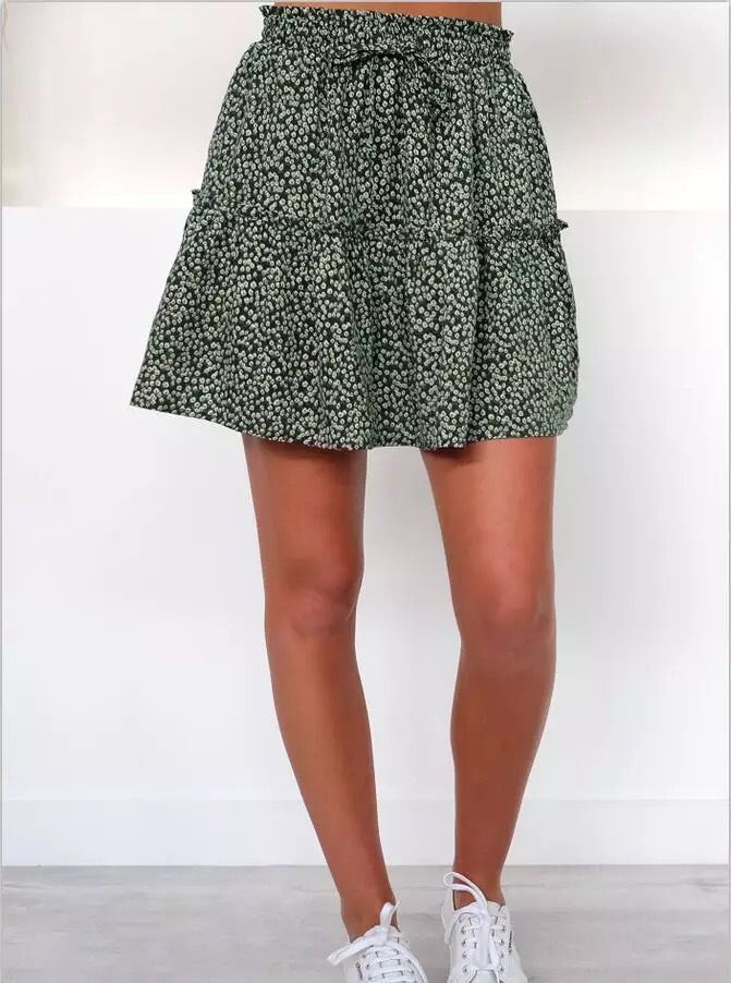 Floral Ruffle High Waist Skirt by Sophie Laurie