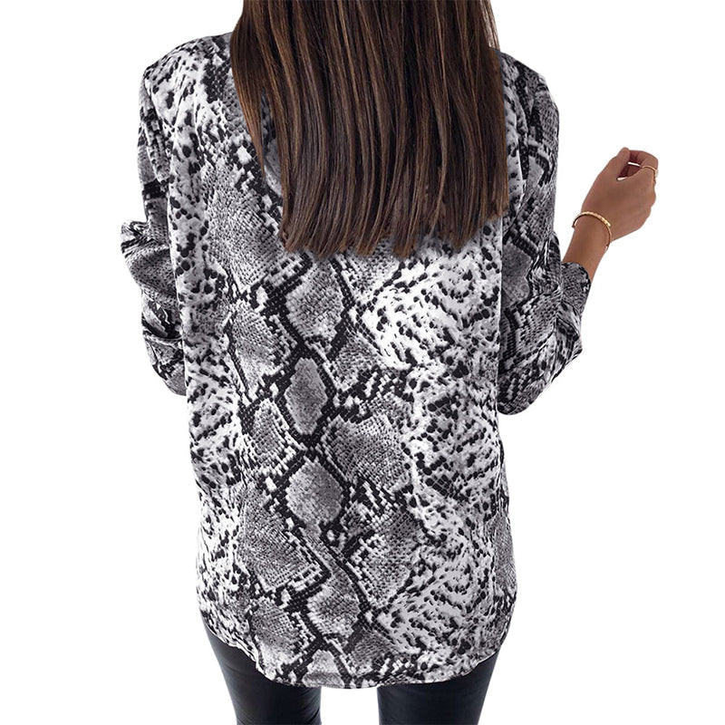 Chic Leopard Print Sophie Laurie Button-Up Top