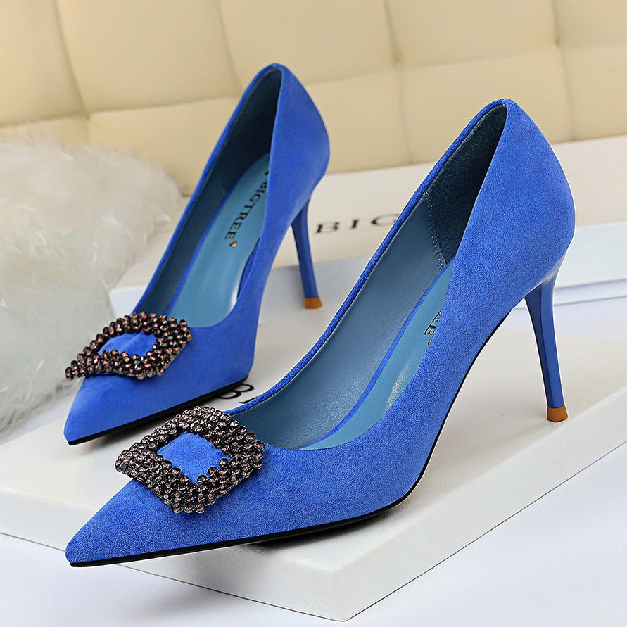 Elegant Rhinestone Stiletto Heels by Sophie Laurie
