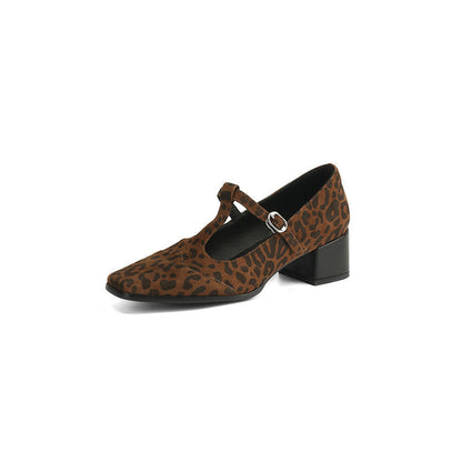Vintage Leopard Chunky Pumps by Sophie Laurie
