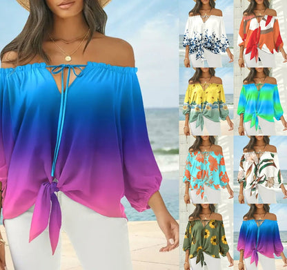 Chic Off Shoulder Printed Top Sophie Laurie