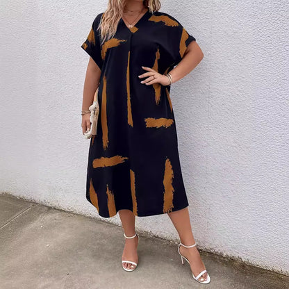 Modern Geometric Sophie Laurie Dolman Maxi Dress