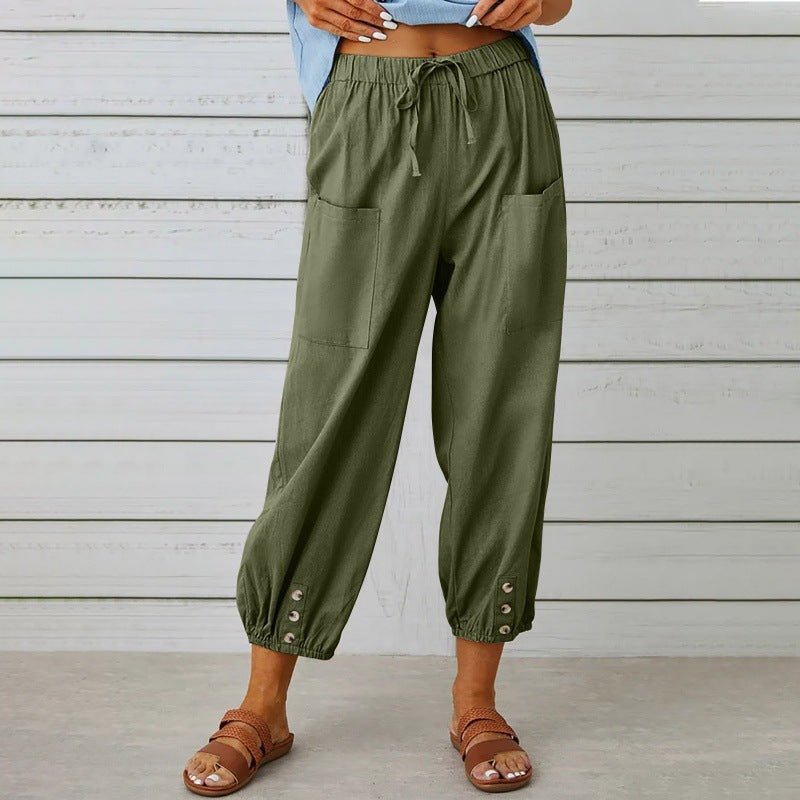 Relaxed Cotton Linen Pants Sophie Laurie