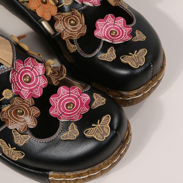 Boho Floral Sophie Laurie Round Toe Sandals