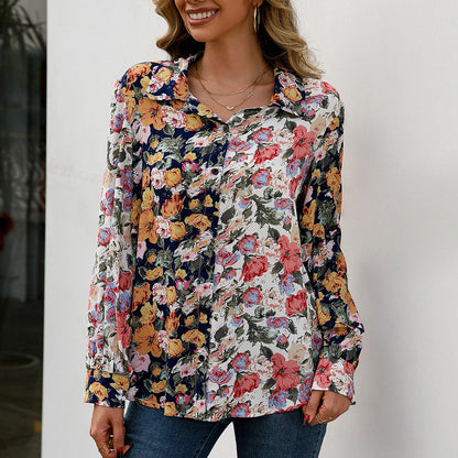 Colorblock Floral Sophie Laurie Everyday Shirt Top