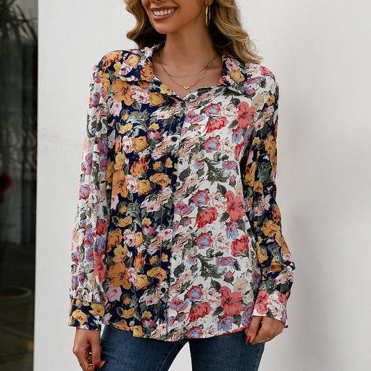 Colorblock Floral Sophie Laurie Everyday Shirt Top