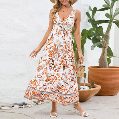Floral V-Neck Maxi Dress by Sophie Laurie
