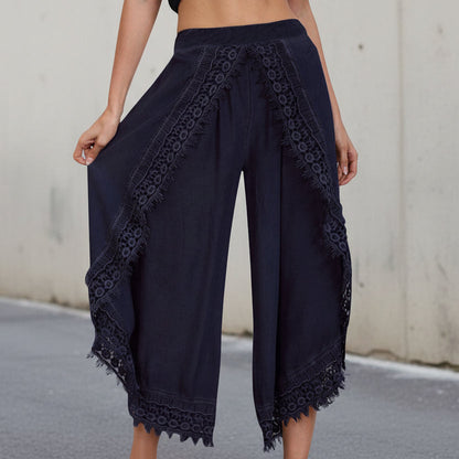 Elegant Wide-Leg Lace Pants by Sophie Laurie
