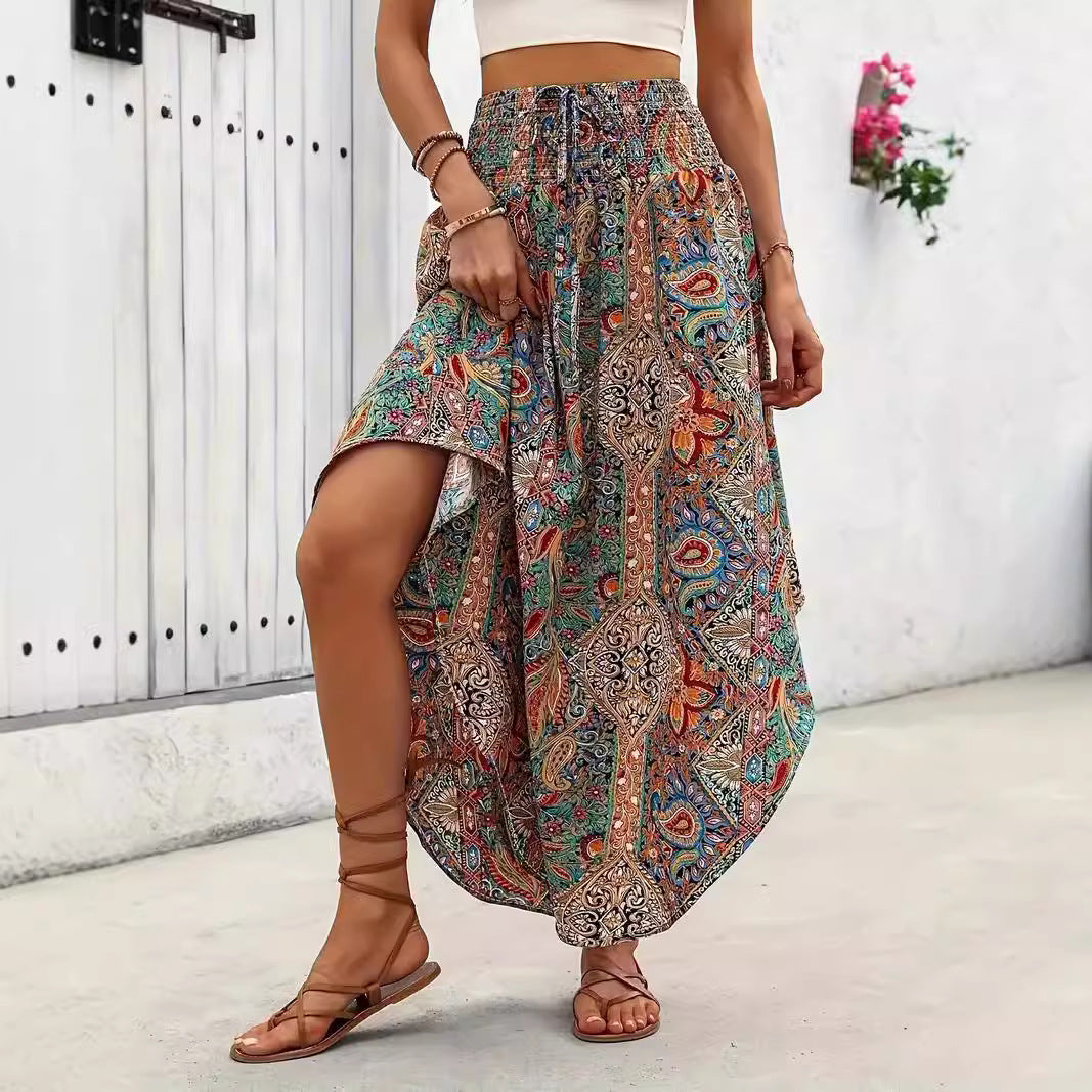 Boho Floral Sophie Laurie A-Line Skirt