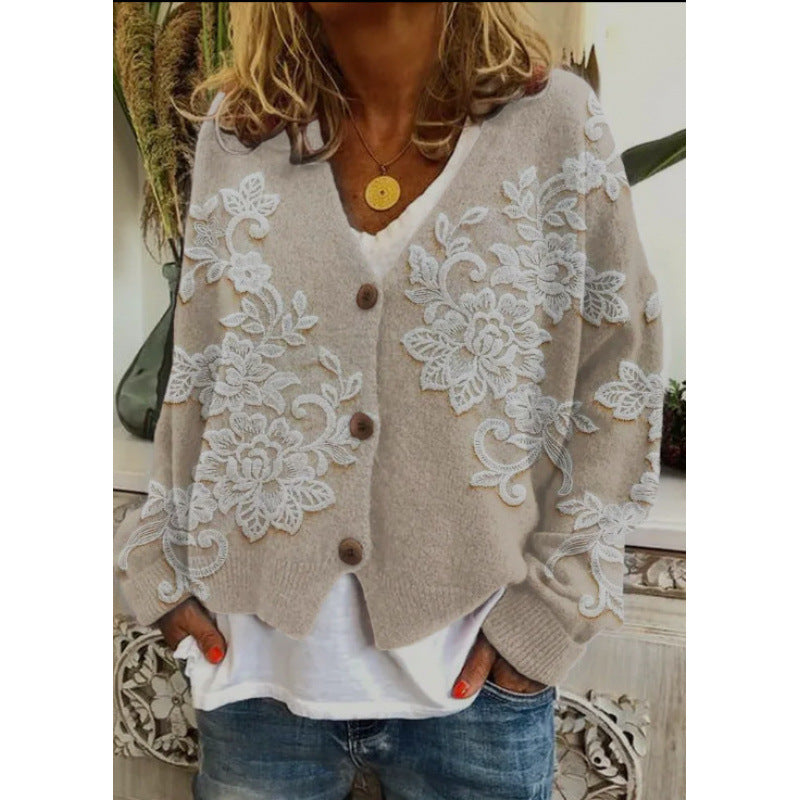 Vibrant Abstract Sophie Laurie Casual Cardigan