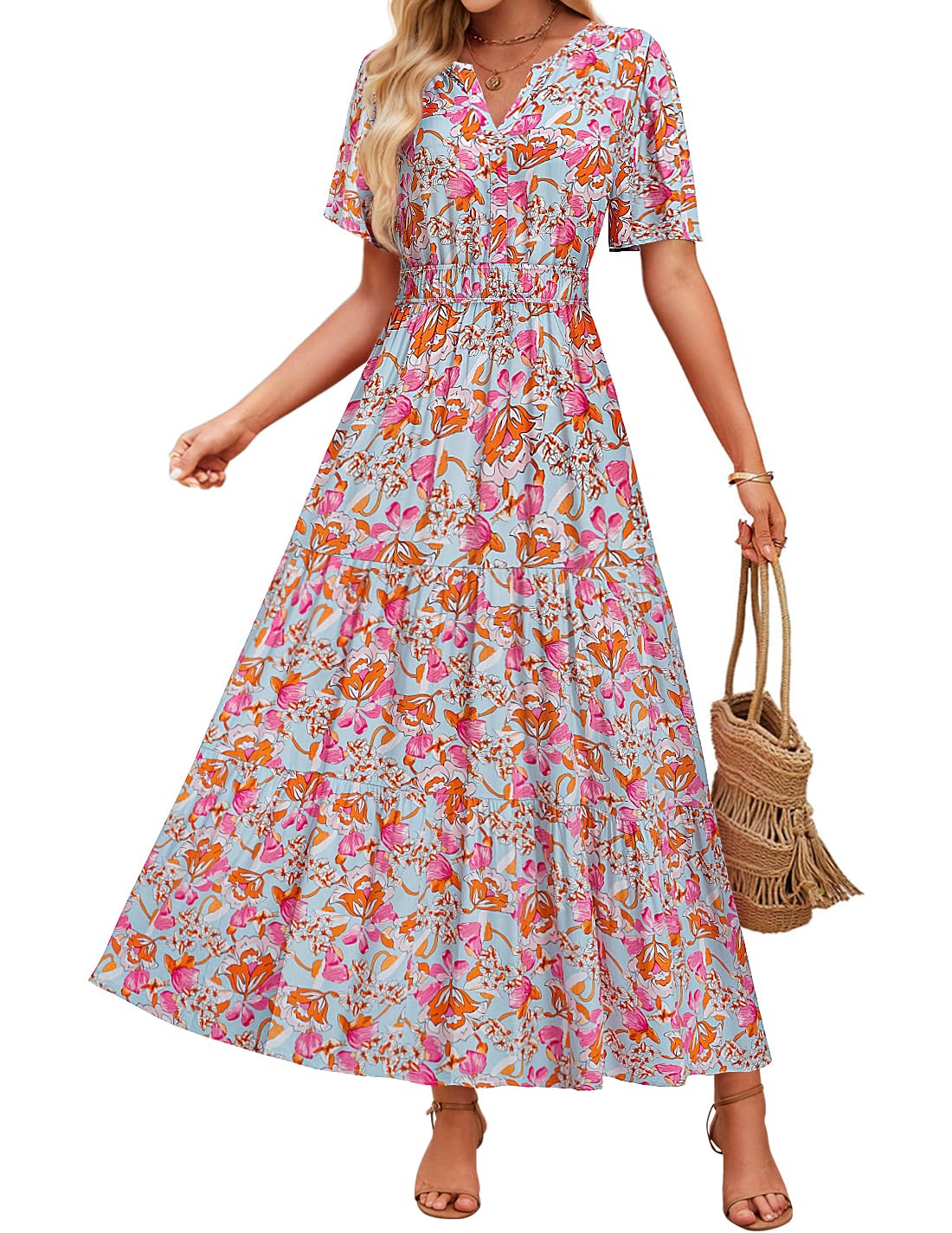 Floral Maxi Dress Sophie Laurie Summer Comfort