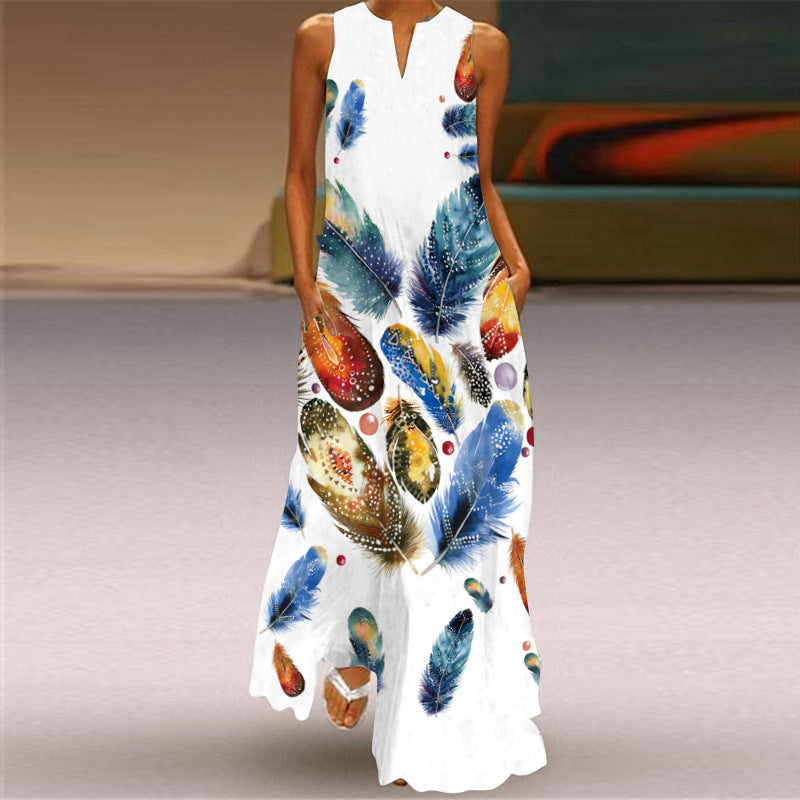 Floral Print Sophie Laurie Sleeveless Maxi Dress