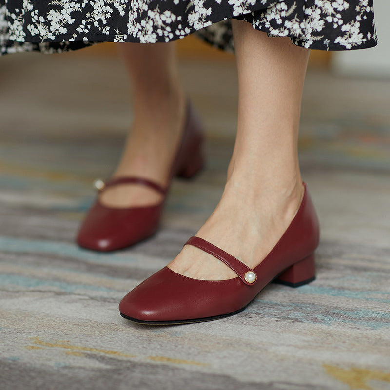 Vintage Mary Jane Thick Heel by Sophie Laurie