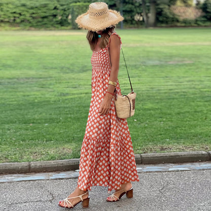 Elegant Floral Strap Dress by Sophie Laurie