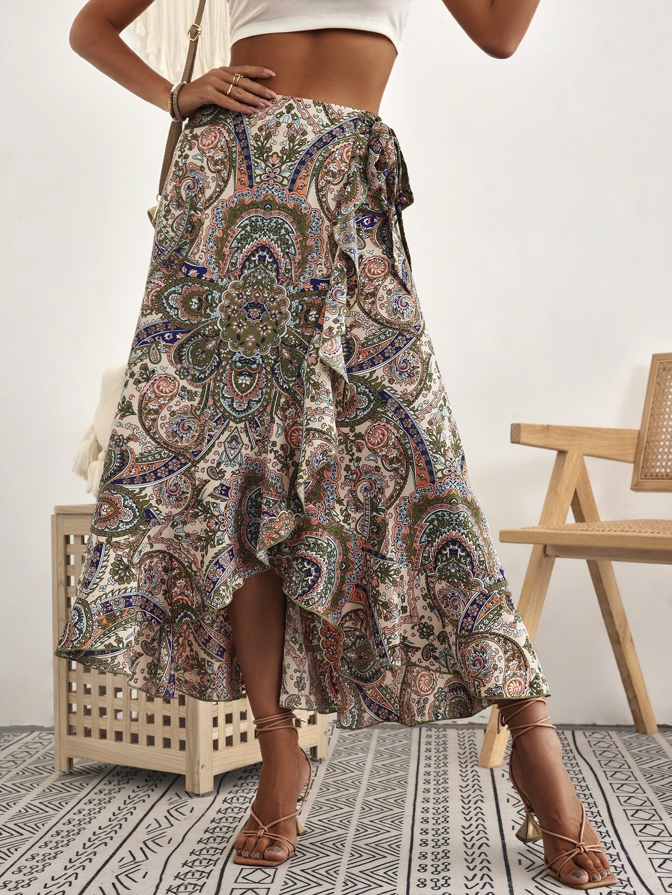 Boho Ruffle Sophie Laurie Pinterest-Inspired Skirt
