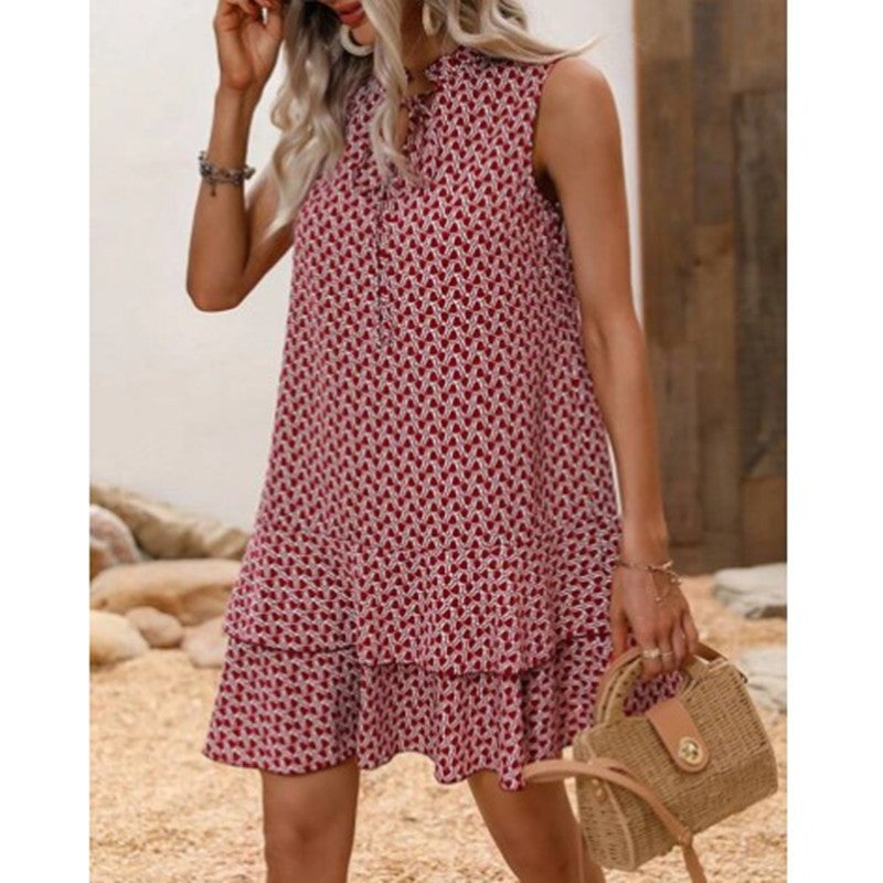 Boho Printed Sleeveless Dress by Sophie Laurie