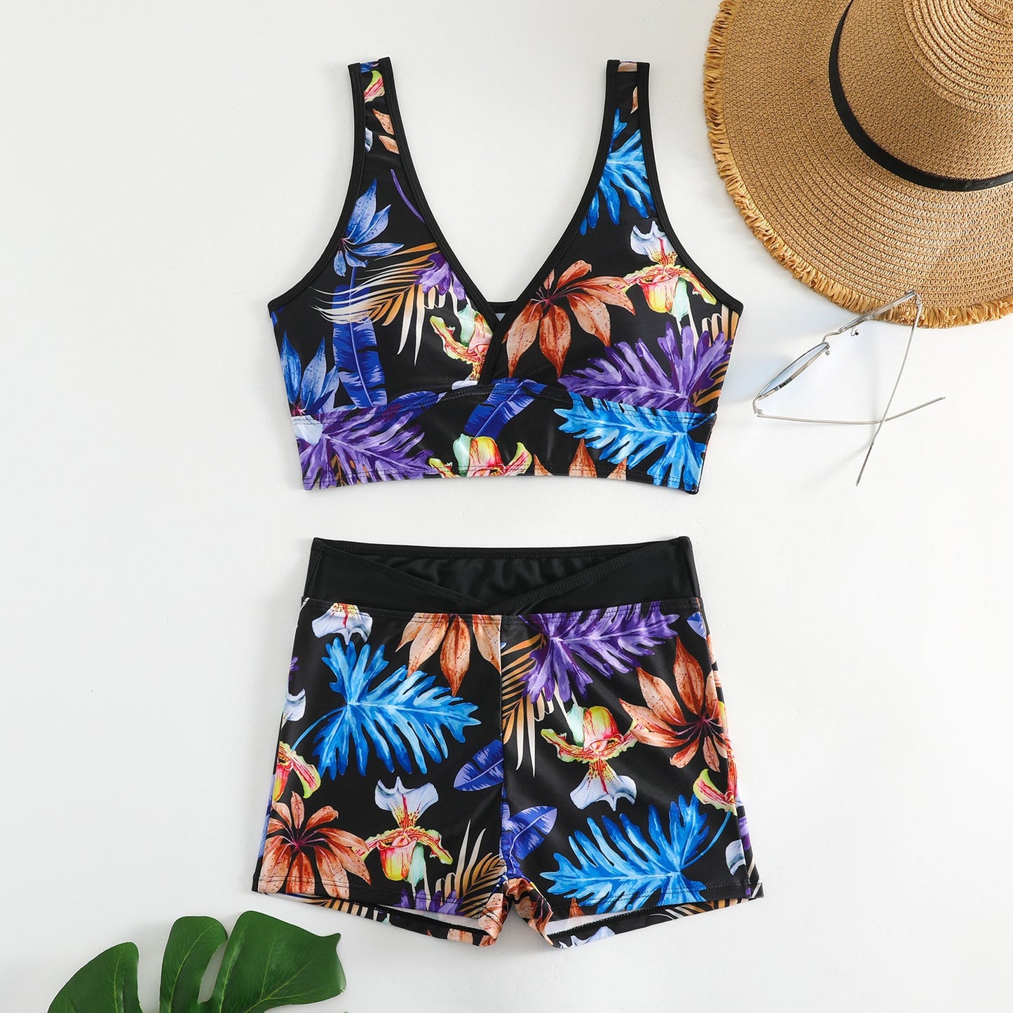 Vibrant Printed Boxer Bikini by Sophie Laurie