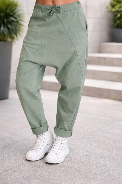 Relaxed Fit Sophie Laurie Cotton Harem Pants