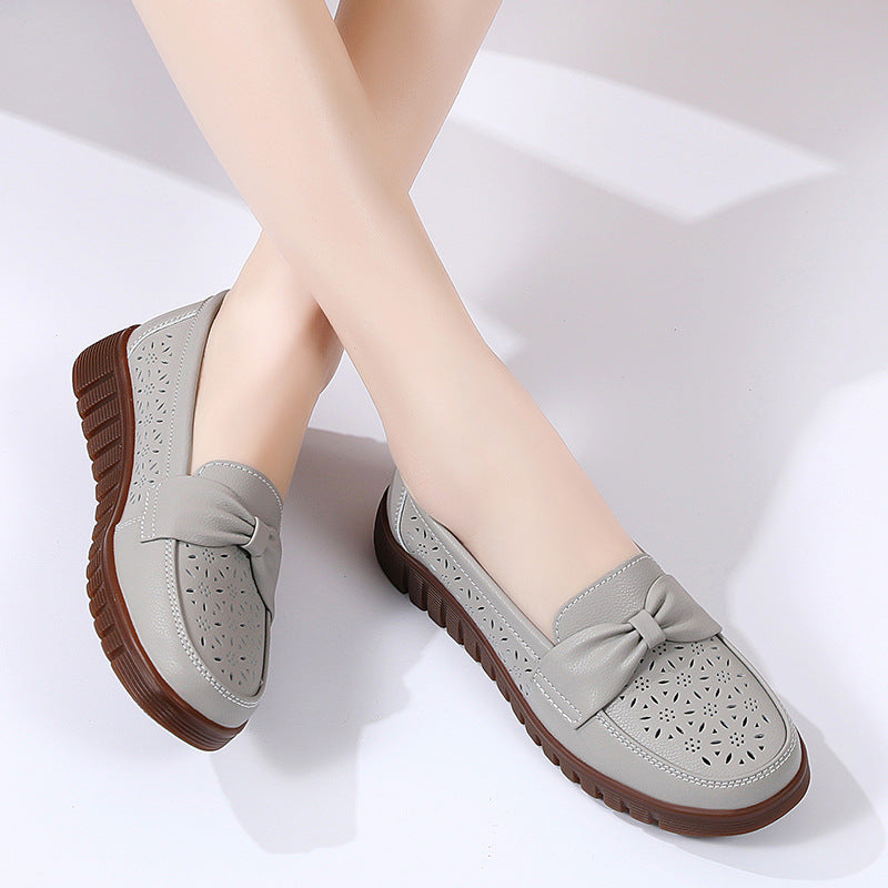 Elegant Comfort Sophie Laurie Flat Leather Loafers