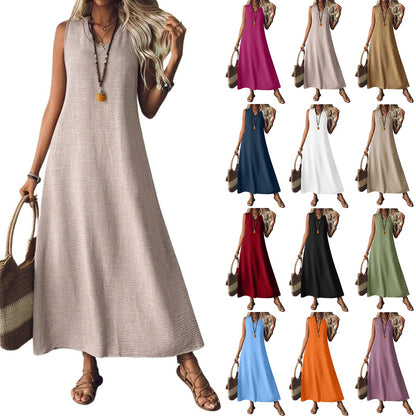 Chic Hemp Sleeveless Dress Sophie Laurie