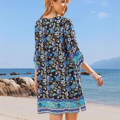 Boho Floral Sophie Laurie Tassel Mini Dress