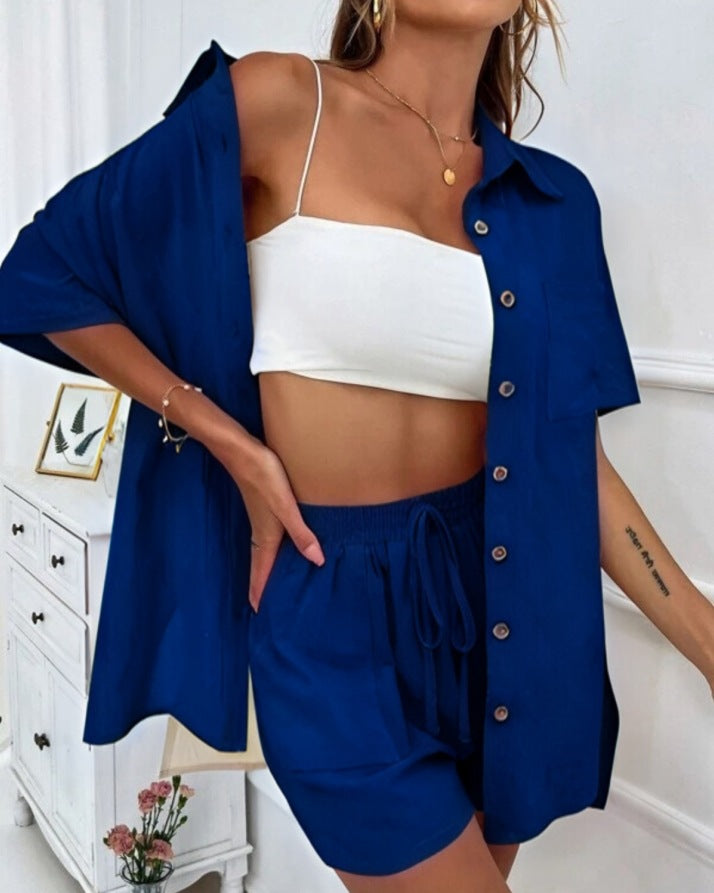 Chic Sophie Laurie Shirt & Shorts Set