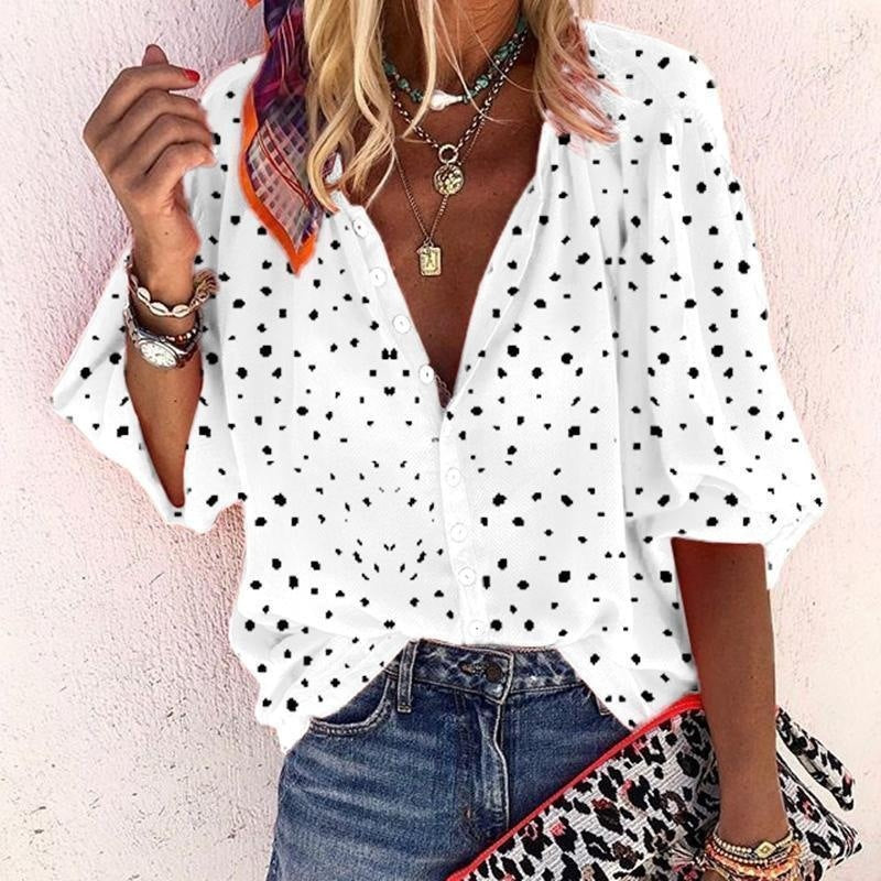Chic Printed Long Sleeve Blouse by Sophie Laurie