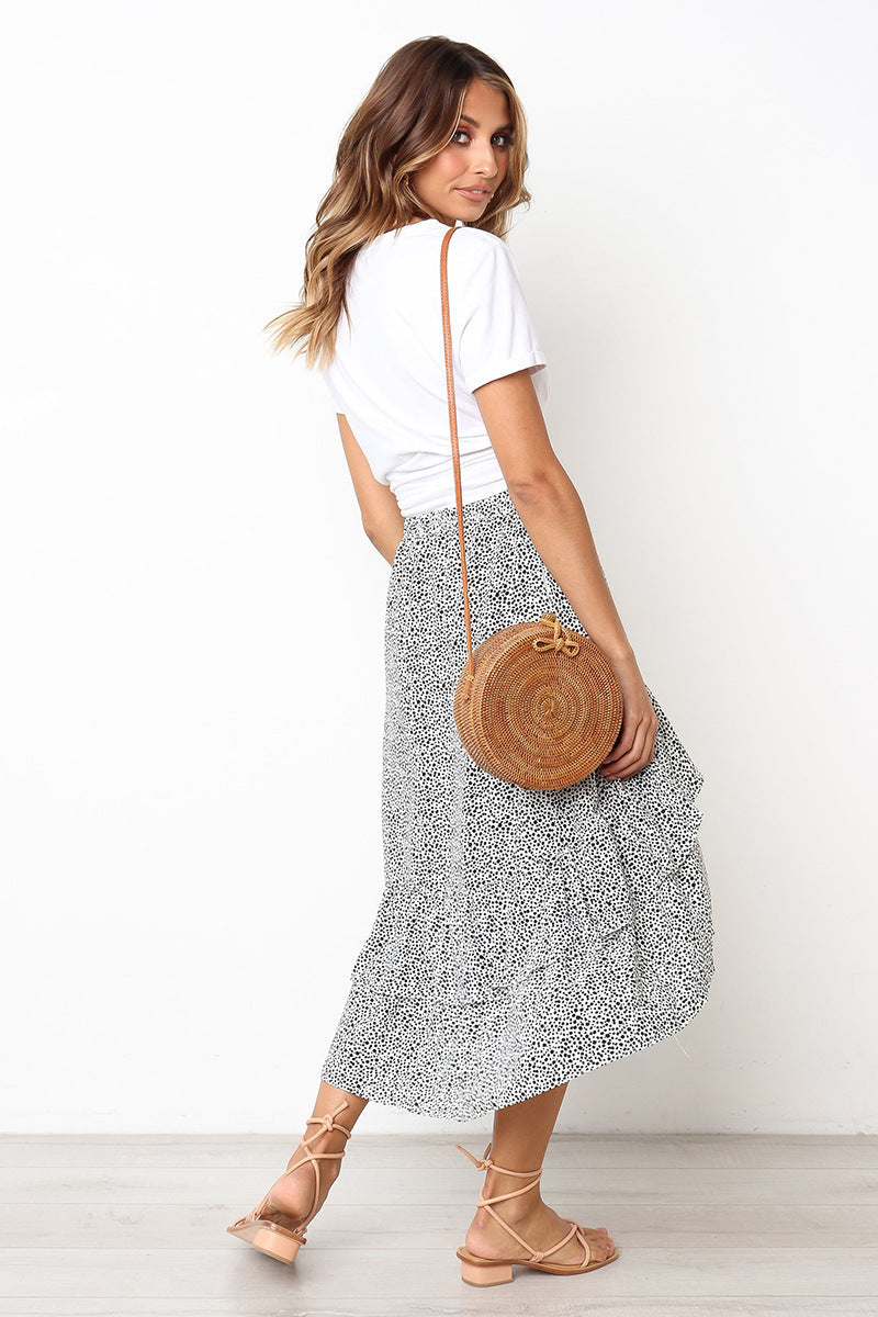 Floral Ruffle Midi Skirt by Sophie Laurie