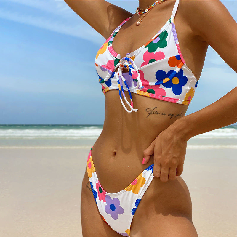 Floral Backless Bikini by Sophie Laurie