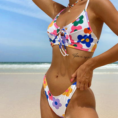 Floral Backless Bikini by Sophie Laurie