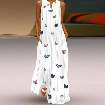 Vibrant V-Neck Swing Dress by Sophie Laurie