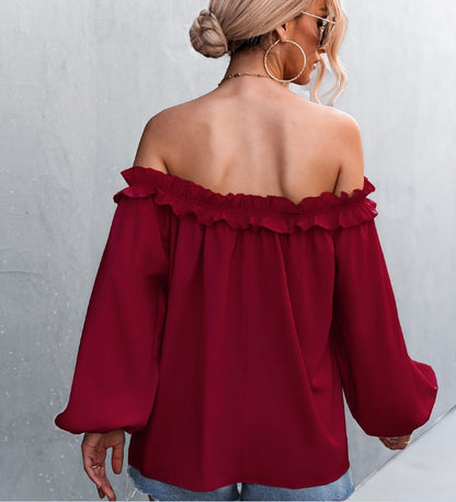 Chic Off-Shoulder Lantern Sleeve Top Sophie Laurie