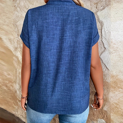 Elegant Sophie Laurie Notched V-Neck Batwing Blouse
