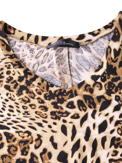 Leopard Print V-Neck Top by Sophie Laurie