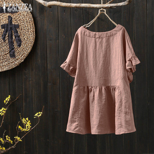 Ruffled Cotton Plus Top Sophie Laurie Pinterest-Inspired