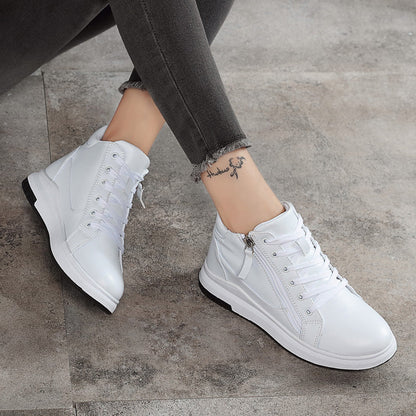 Sleek Leather Sneakers Sophie Laurie Board Shoes