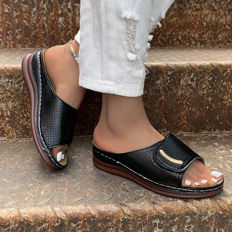 Hollow Platform Sandals Sophie Laurie Women’s Slides