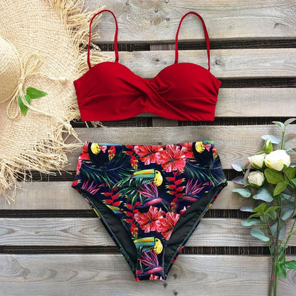 Floral High Waist Bikini by Sophie Laurie