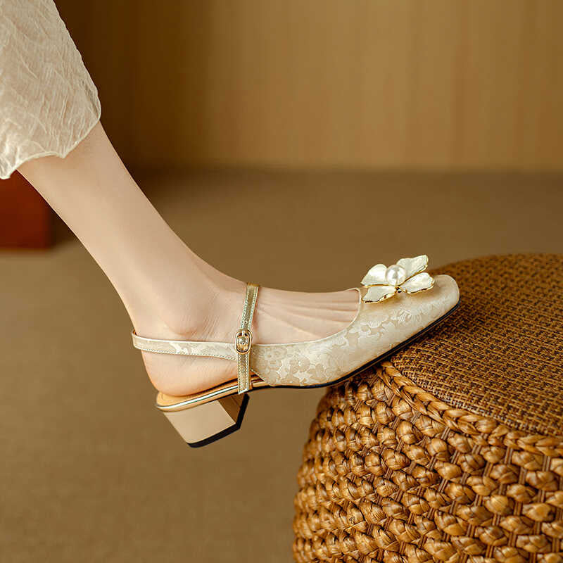 Vintage Floral Sophie Laurie Square Toe Heels